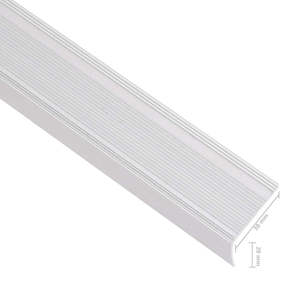vidaXL Profile trepte în formă de L, 5 buc, argintiu, 90 cm, aluminiu vidaXL Profile trepte în formă de L, 5 buc, argintiu, 90 cm, aluminiu