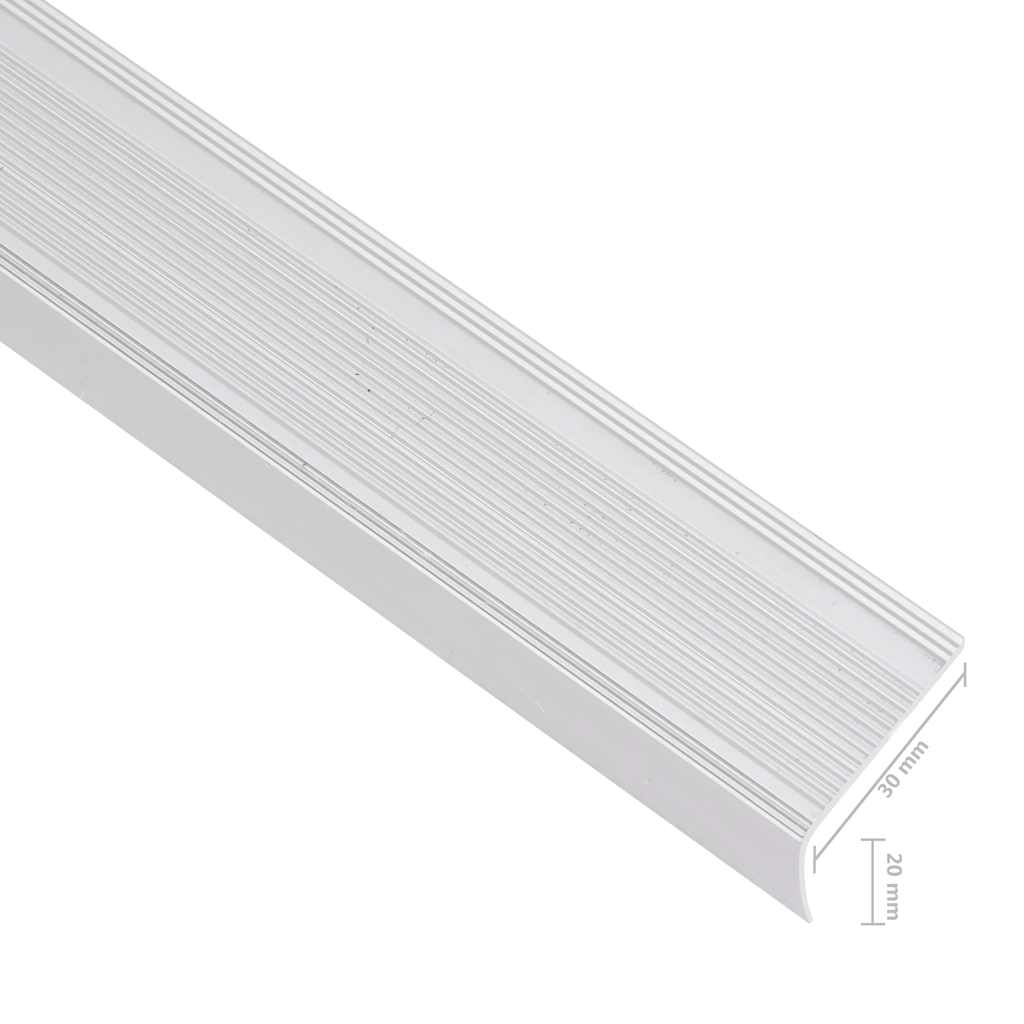 vidaXL Profile trepte în formă de L, 15 buc, argintiu, 90 cm, aluminiu vidaXL Profile trepte în formă de L, 15 buc, argintiu, 90 cm, aluminiu
