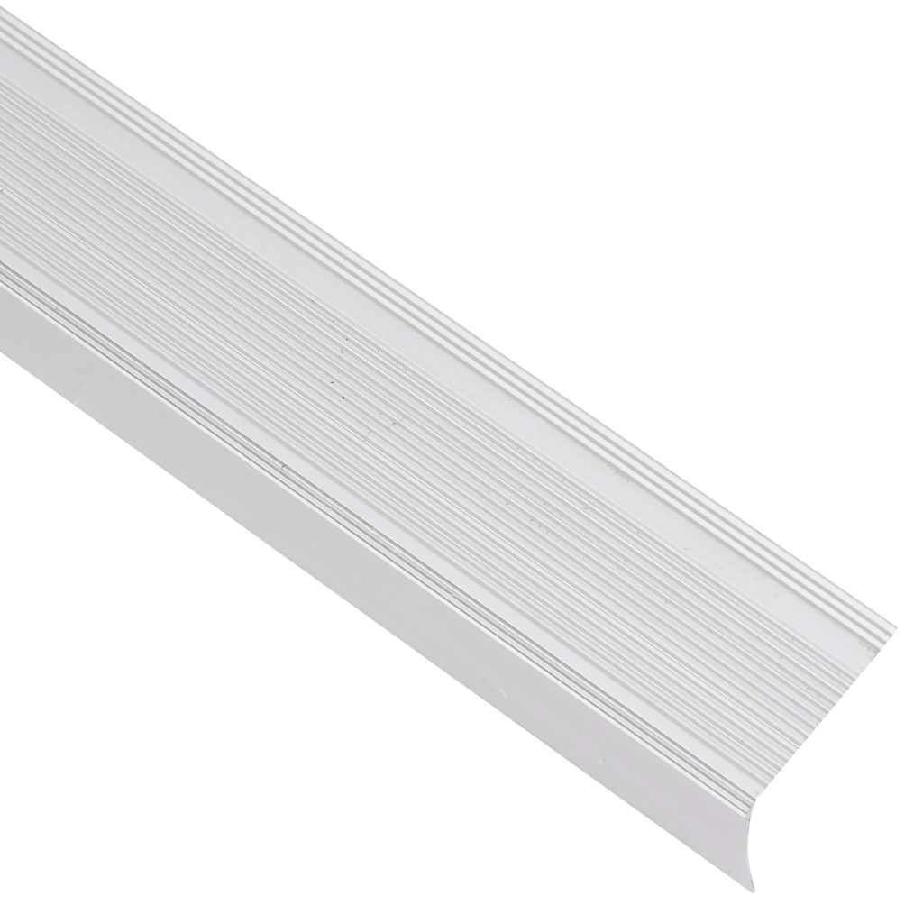 vidaXL Profile trepte în formă de L, 5 buc, argintiu, 90 cm, aluminiu