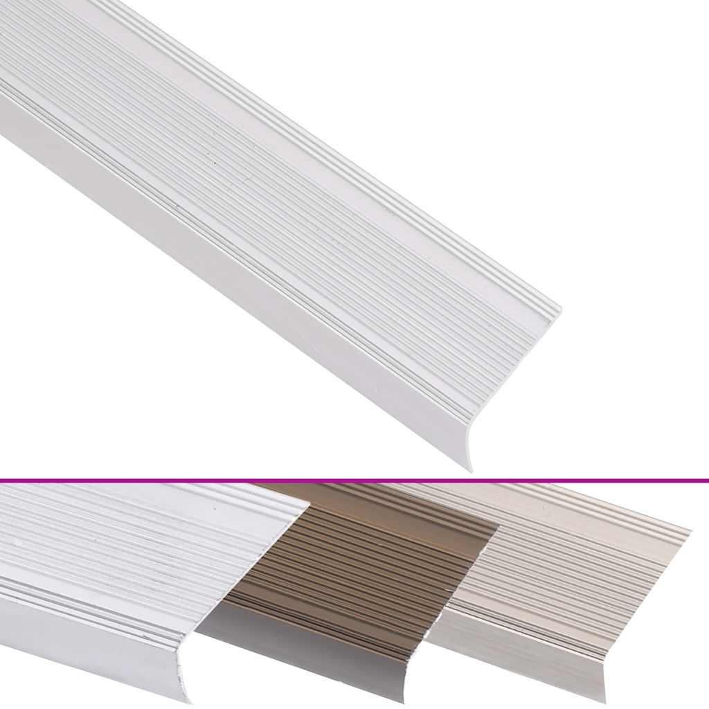 vidaXL Profile trepte în formă de L, 15 buc, argintiu, 90 cm, aluminiu vidaXL Profile trepte în formă de L, 15 buc, argintiu, 90 cm, aluminiu