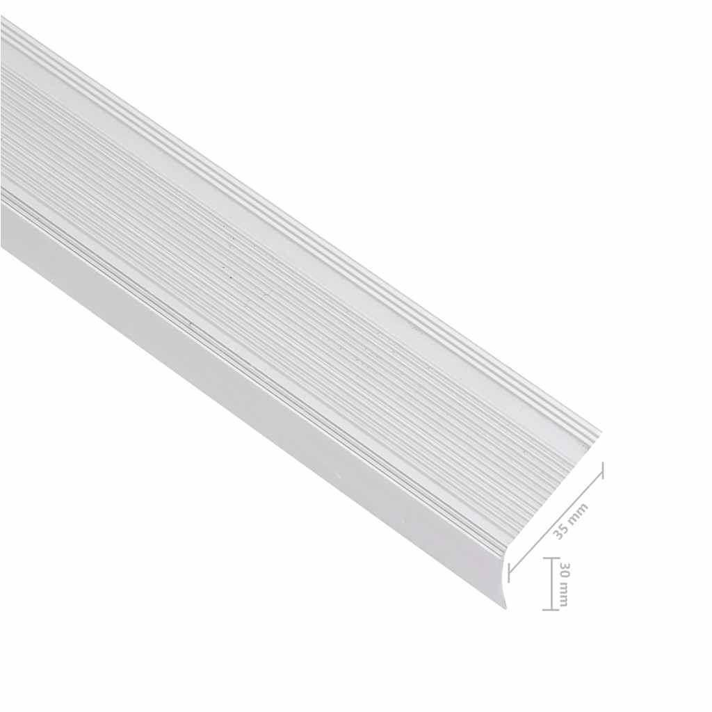 vidaXL Profile trepte în formă de L, 15 buc, argintiu, 90 cm, aluminiu vidaXL Profile trepte în formă de L, 15 buc, argintiu, 90 cm, aluminiu