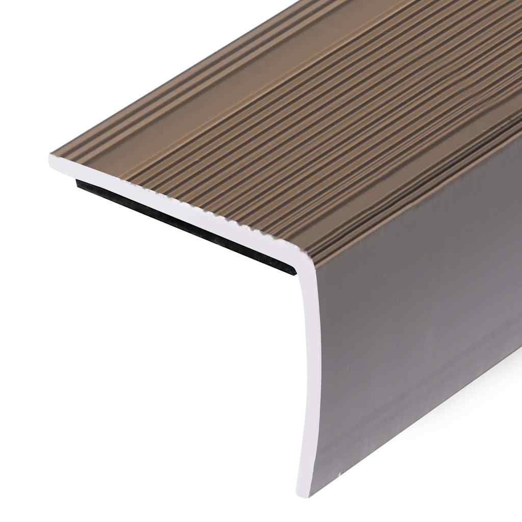 vidaXL Profile trepte în formă de L, 15 buc., maro, 90 cm, aluminiu vidaXL Profile trepte în formă de L, 15 buc., maro, 90 cm, aluminiu