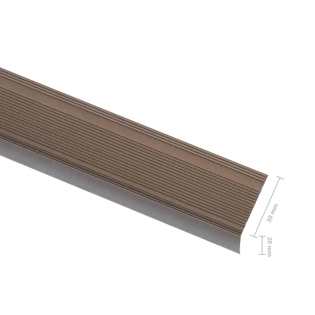 vidaXL Profile trepte în formă de L, 15 buc., maro, 100 cm, aluminiu vidaXL Profile trepte în formă de L, 15 buc., maro, 100 cm, aluminiu