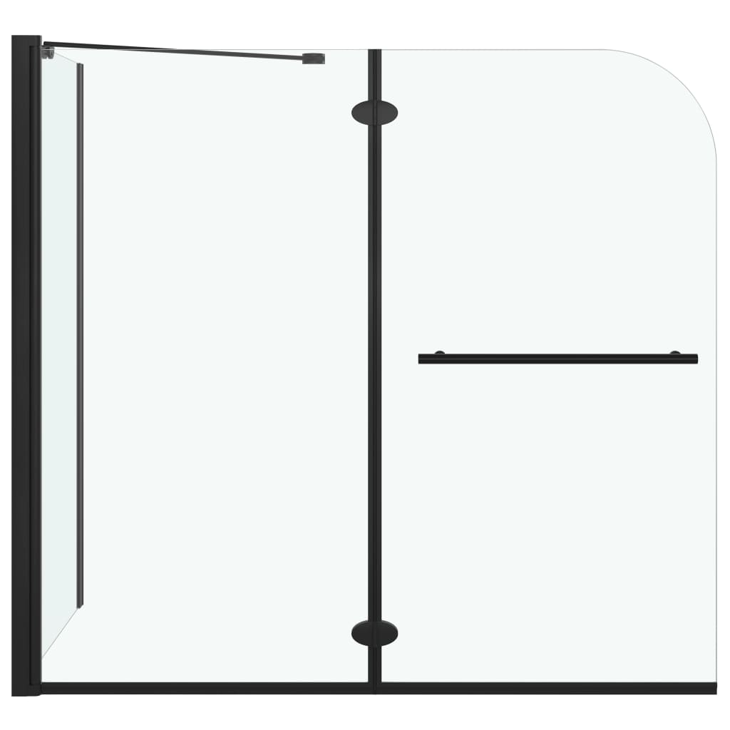 vidaXL Cabină de duș dublu-pliabilă, negru, 120x68x130 cm, ESG vidaXL Cabină de duș dublu-pliabilă, negru, 120x68x130 cm, ESG