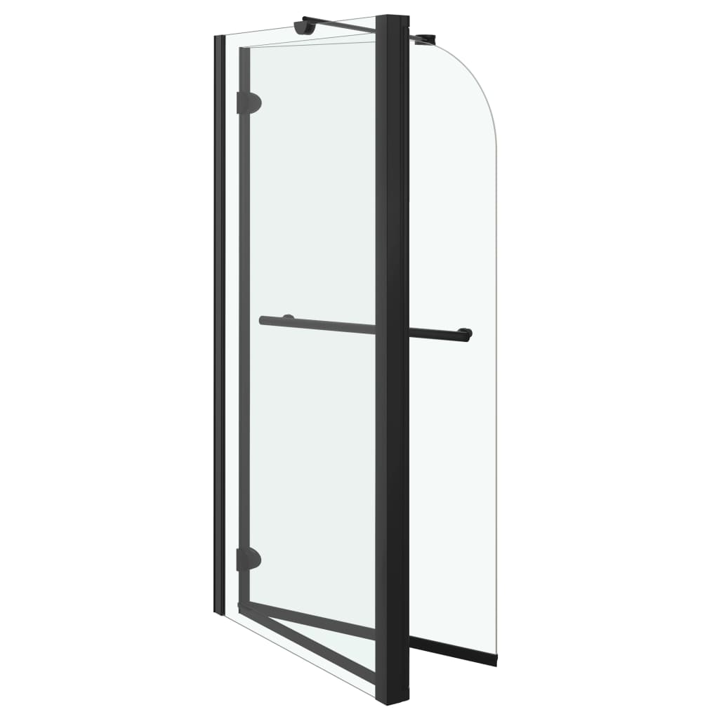 vidaXL Cabină de duș dublu-pliabilă, negru, 120x68x130 cm, ESG vidaXL Cabină de duș dublu-pliabilă, negru, 120x68x130 cm, ESG