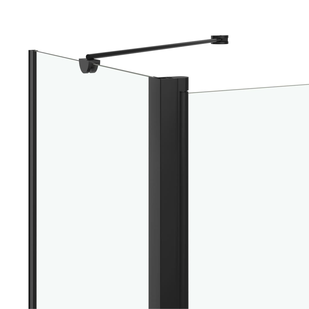 vidaXL Cabină de duș dublu-pliabilă, negru, 120x68x130 cm, ESG vidaXL Cabină de duș dublu-pliabilă, negru, 120x68x130 cm, ESG