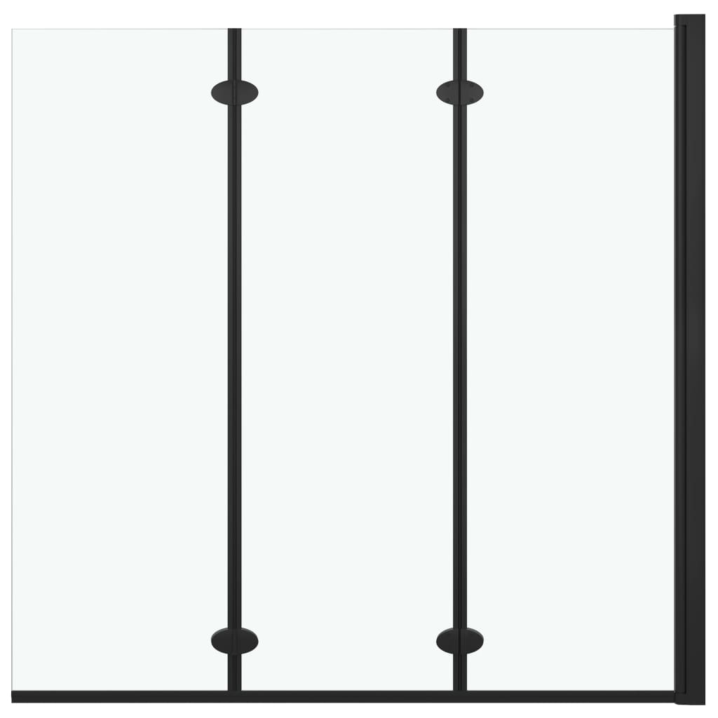 vidaXL Cabină de duș pliabilă, 3 panouri, negru, 130 x 138 cm, ESG vidaXL Cabină de duș pliabilă, 3 panouri, negru, 130 x 138 cm, ESG