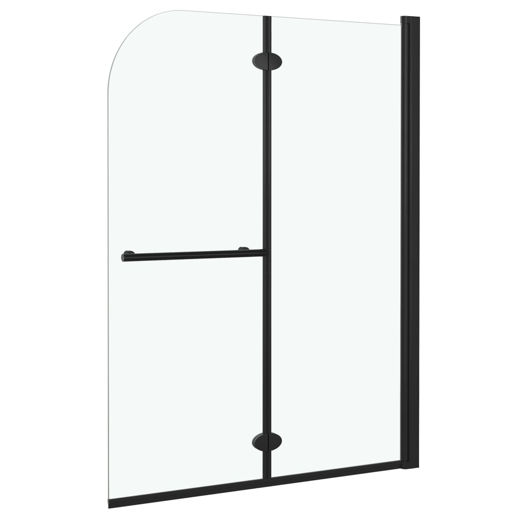 vidaXL Cabină de duș pliabilă, 2 panouri, negru, 95 x 140 cm, ESG vidaXL Cabină de duș pliabilă, 2 panouri, negru, 95 x 140 cm, ESG