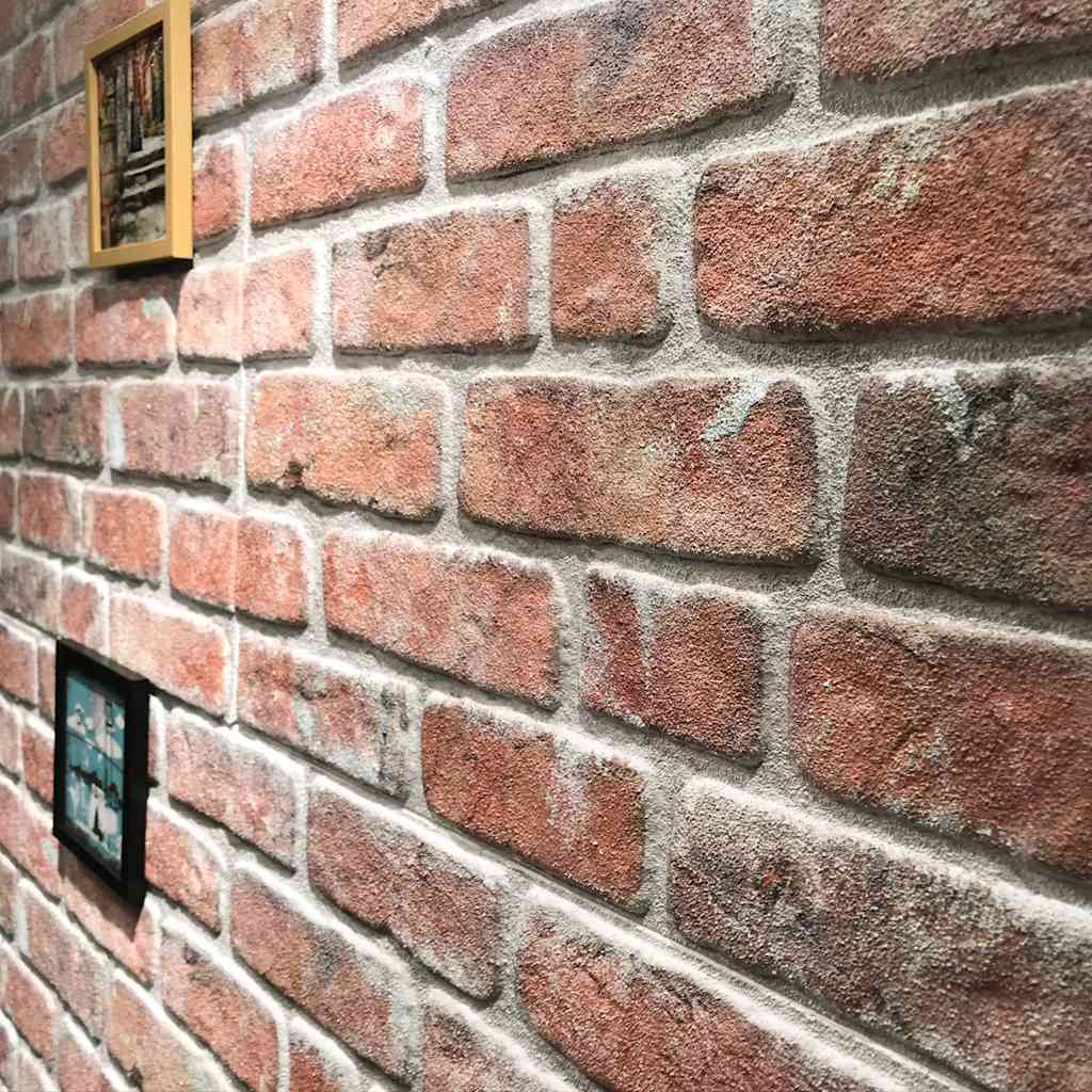 vidaXL Panouri de perete 3D, model cărămidă, roșu, 10 buc., EPS