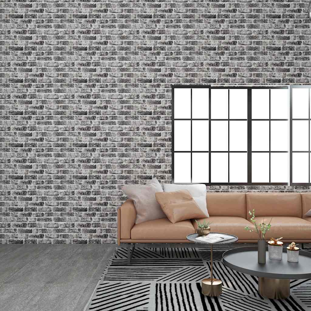 vidaXL Panouri de perete 3D, model cărămidă, gri închis, 10 buc., EPS vidaXL Panouri de perete 3D, model cărămidă, gri închis, 10 buc., EPS