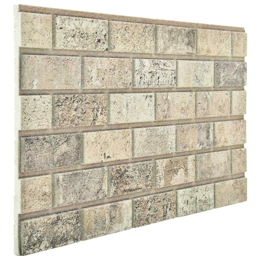 vidaXL Panouri de perete 3D, model cărămidă, nisipiu, 10 buc., EPS