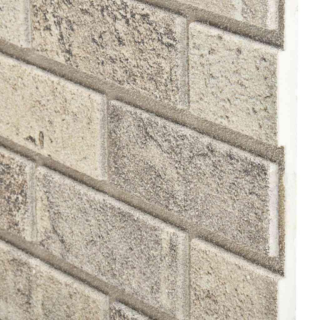 vidaXL Panouri de perete 3D, model cărămidă, nisipiu, 10 buc., EPS