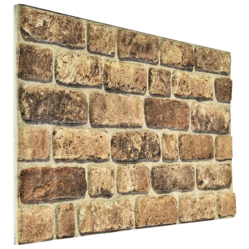 vidaXL Panouri de perete 3D, model cărămidă nisipiu închis 10 buc. EPS vidaXL Panouri de perete 3D, model cărămidă nisipiu închis 10 buc. EPS