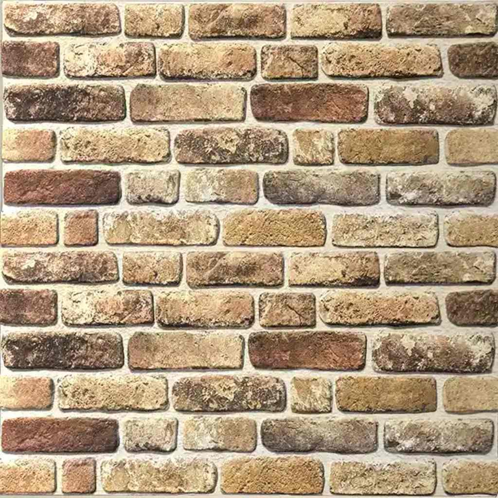 vidaXL Panouri de perete 3D, model cărămidă nisipiu închis 10 buc. EPS vidaXL Panouri de perete 3D, model cărămidă nisipiu închis 10 buc. EPS