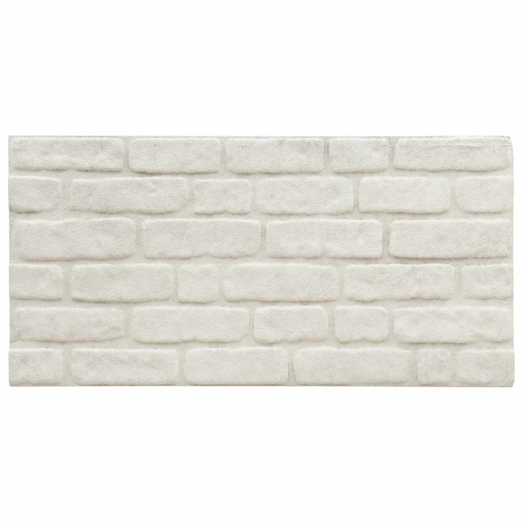 vidaXL Panouri de perete 3D, model cărămidă, alb, 10 buc., EPS vidaXL Panouri de perete 3D, model cărămidă, alb, 10 buc., EPS