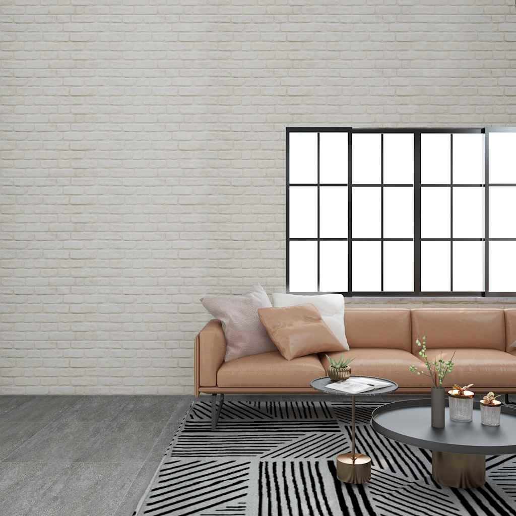vidaXL Panouri de perete 3D, model cărămidă, alb, 10 buc., EPS vidaXL Panouri de perete 3D, model cărămidă, alb, 10 buc., EPS
