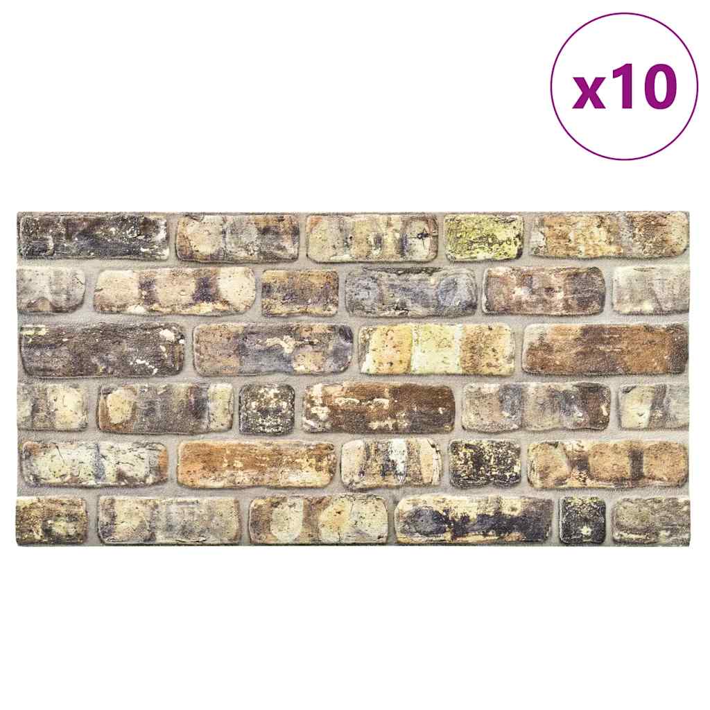 vidaXL Panouri de perete 3D, model cărămidă, multicolor, 10 buc., EPS vidaXL Panouri de perete 3D, model cărămidă, multicolor, 10 buc., EPS