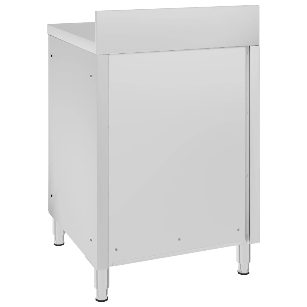 vidaXL Dulap comercial cu blat de lucru, 60x60x96 cm, oțel inoxidabil vidaXL Dulap comercial cu blat de lucru, 60x60x96 cm, oțel inoxidabil