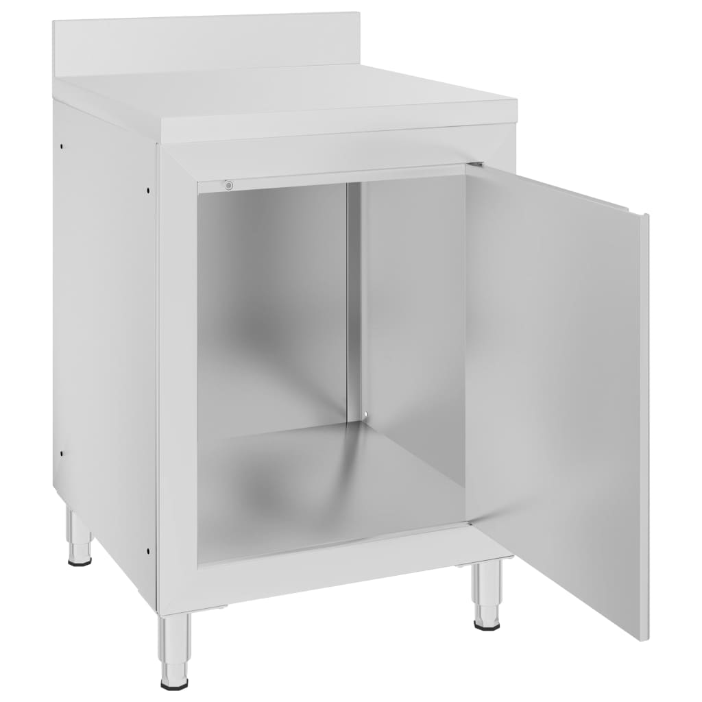 vidaXL Dulap comercial cu blat de lucru, 60x60x96 cm, oțel inoxidabil vidaXL Dulap comercial cu blat de lucru, 60x60x96 cm, oțel inoxidabil