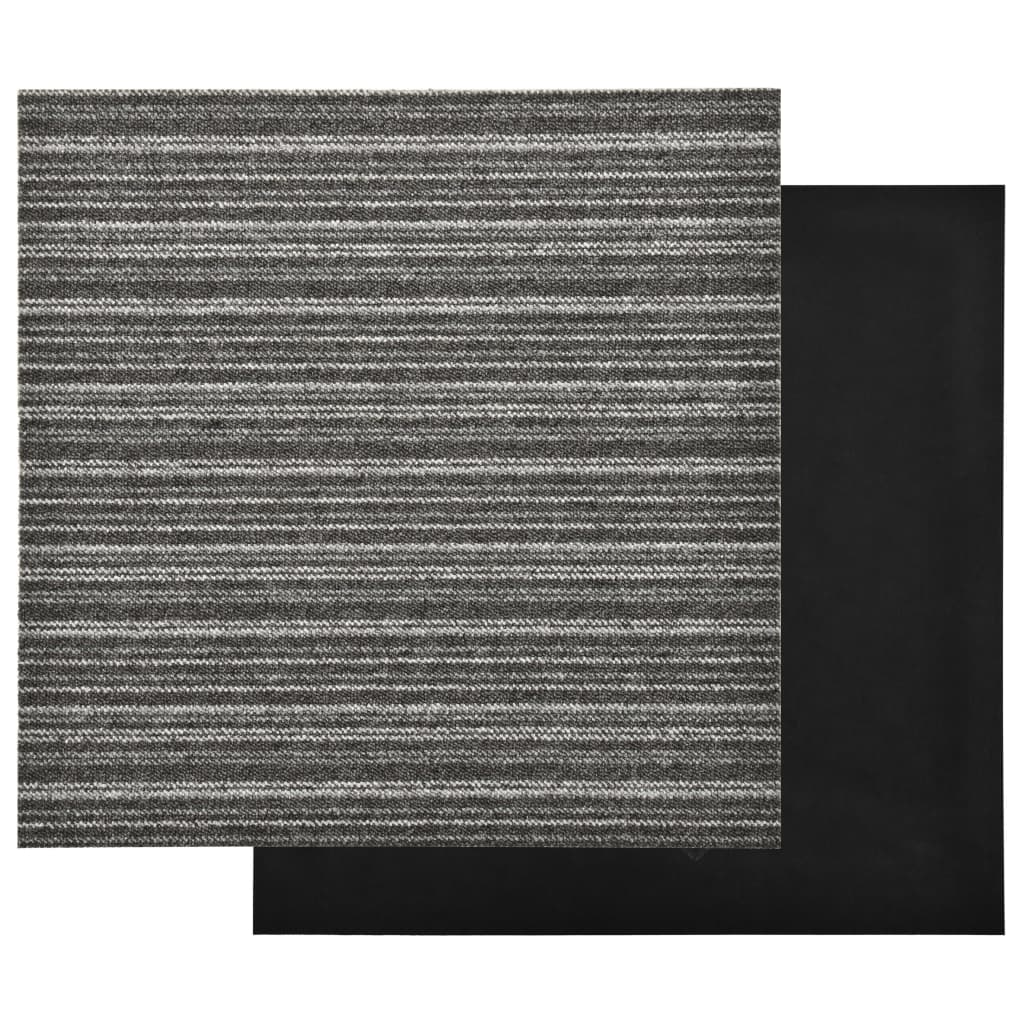 vidaXL Plăci de pardoseală, 20 buc., antracit cu dungi, 50x50 cm, 5 m² vidaXL Plăci de pardoseală, 20 buc., antracit cu dungi, 50x50 cm, 5 m²