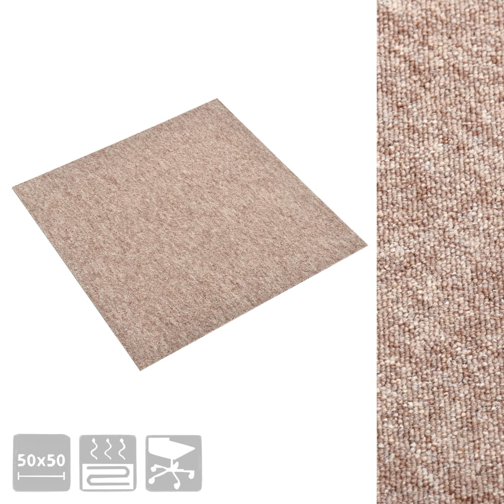 vidaXL Plăci de pardoseală, 20 buc., bej, 50 x 50 cm, 5 m² vidaXL Plăci de pardoseală, 20 buc., bej, 50 x 50 cm, 5 m²