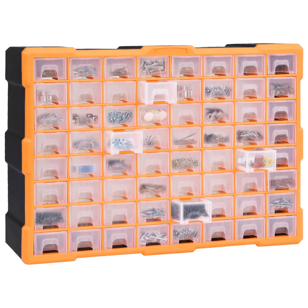 vidaXL Organizator cu 64 de sertare, 52 x 16 x 37,5 cm vidaXL Organizator cu 64 de sertare, 52 x 16 x 37,5 cm