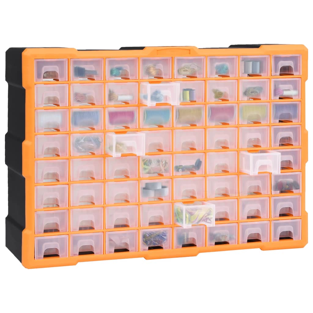 vidaXL Organizator cu 64 de sertare, 52 x 16 x 37,5 cm vidaXL Organizator cu 64 de sertare, 52 x 16 x 37,5 cm