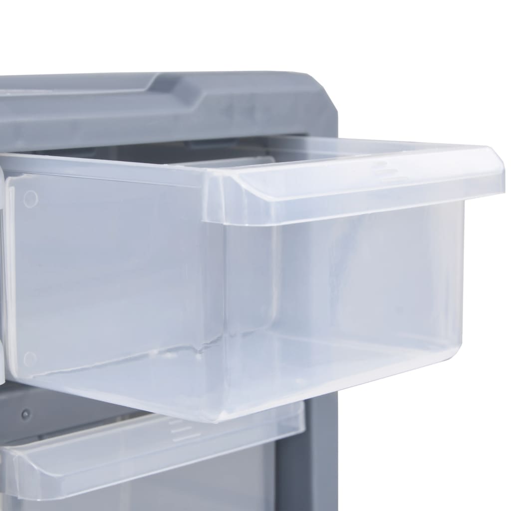 vidaXL Organizatoare cu 12 sertare, 2 buc., 26,5 x 16 x 26 cm