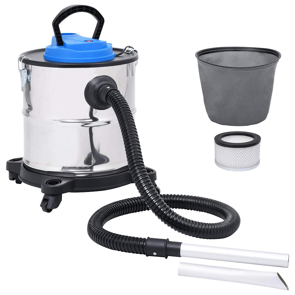 vidaXL Aspirator de cenușă filtru HEPA, 1200 W, 20 L, oțel inoxidabil vidaXL Aspirator de cenușă filtru HEPA, 1200 W, 20 L, oțel inoxidabil