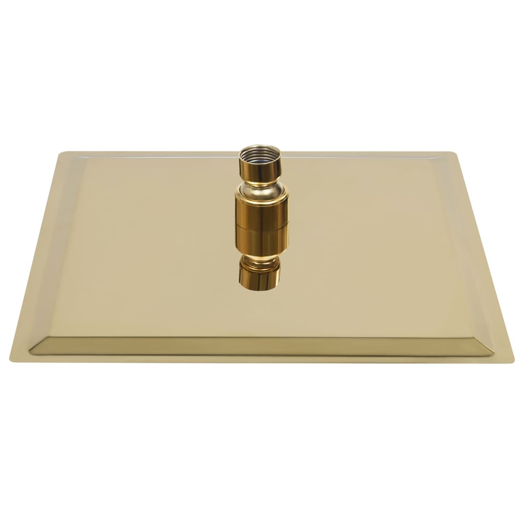 vidaXL Cap de duș tip ploaie pătrat, auriu, 20x20 cm, oțel inoxidabil vidaXL Cap de duș tip ploaie pătrat, auriu, 20x20 cm, oțel inoxidabil