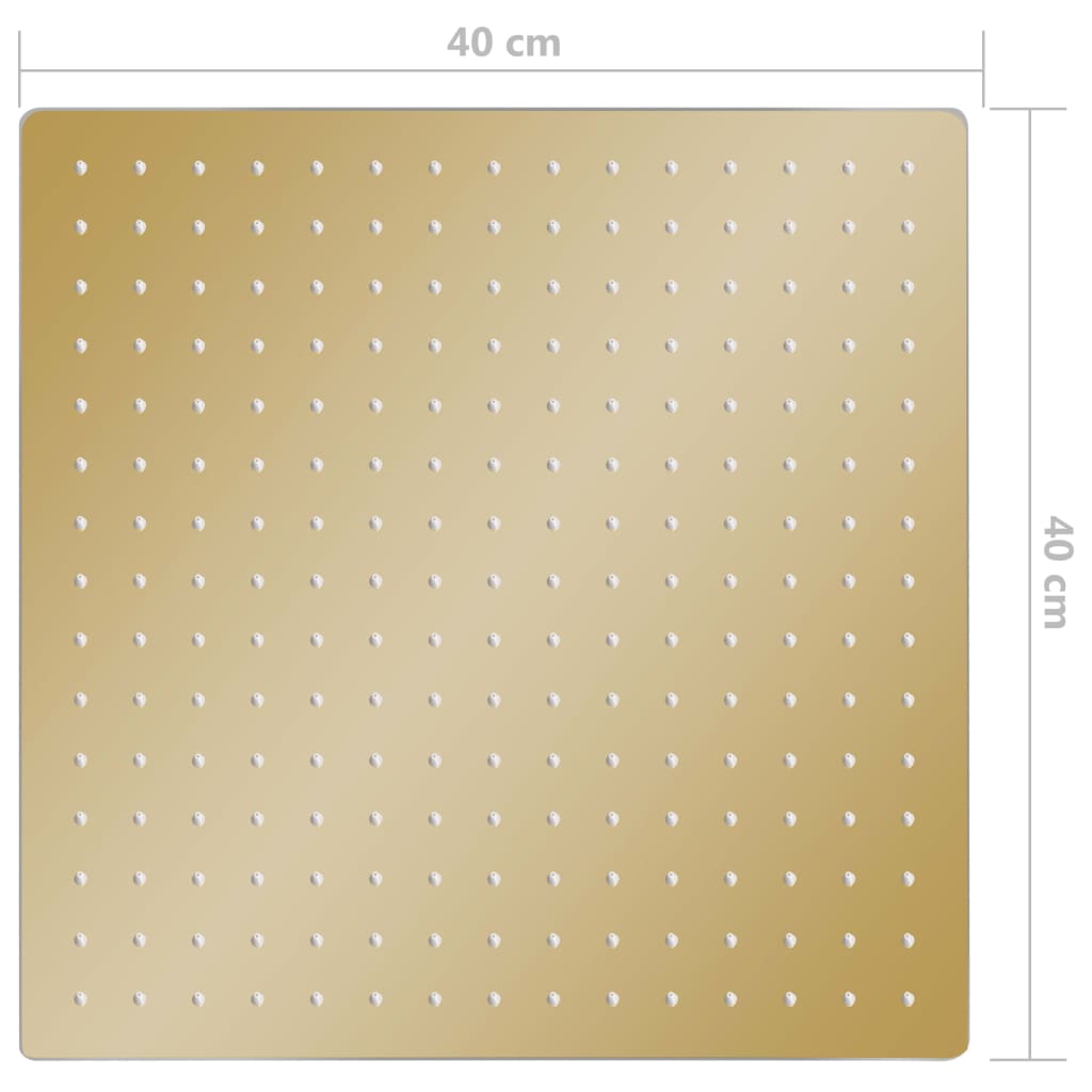 vidaXL Cap de duș tip ploaie pătrat, auriu 40 x 40 cm oțel inoxidabil vidaXL Cap de duș tip ploaie pătrat, auriu 40 x 40 cm oțel inoxidabil