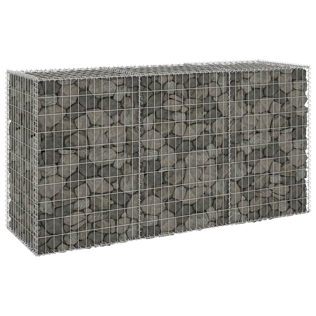 vidaXL Perete gabion cu capace, 200 x 60 x 100 cm, oțel galvanizat vidaXL Perete gabion cu capace, 200 x 60 x 100 cm, oțel galvanizat