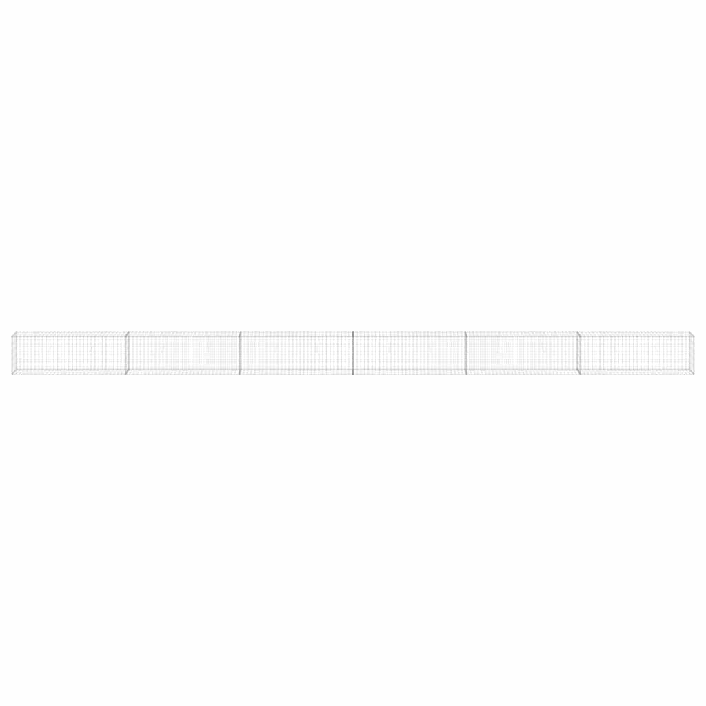 vidaXL Perete gabion cu capace, 900 x 30 x 50 cm, oțel galvanizat vidaXL Perete gabion cu capace, 900 x 30 x 50 cm, oțel galvanizat