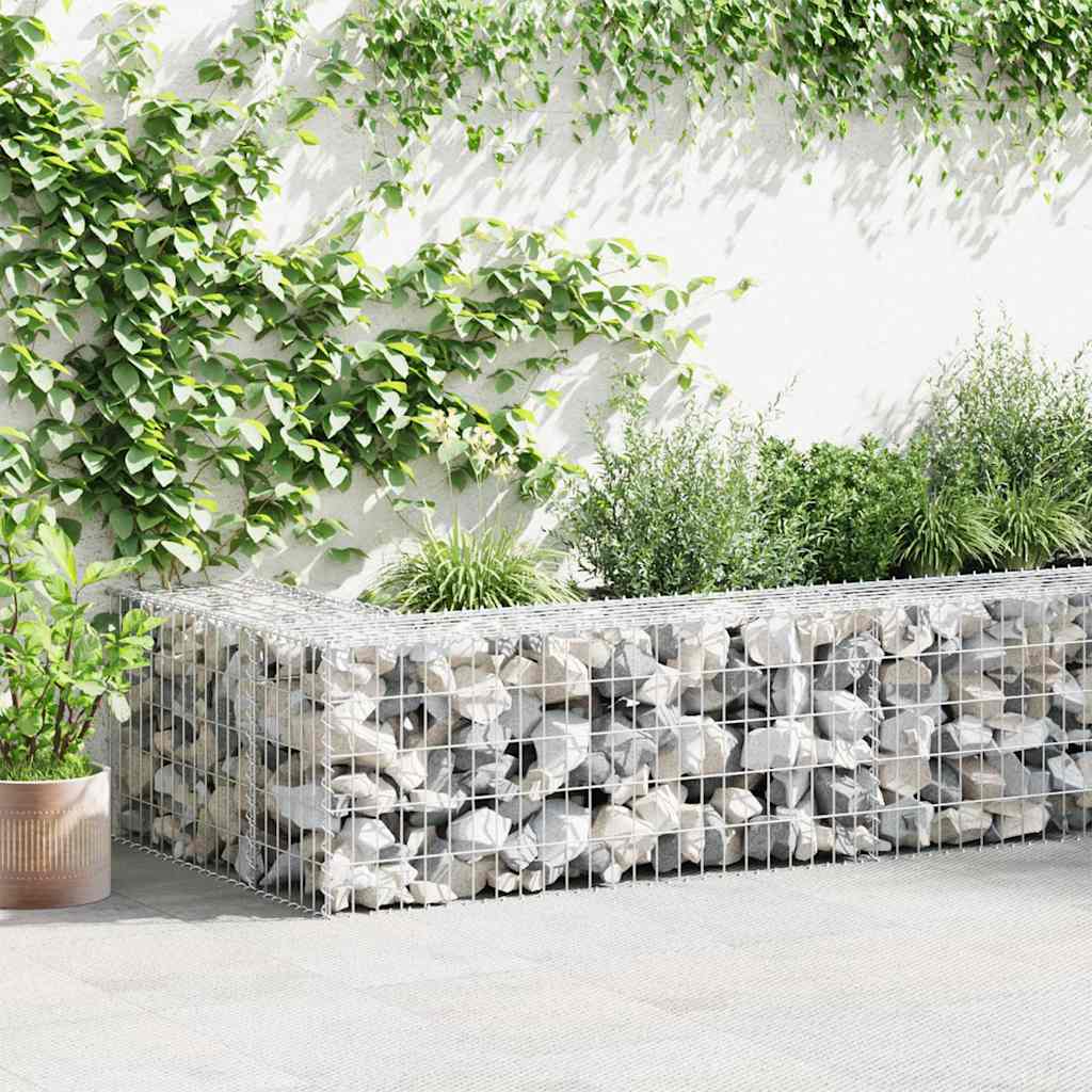 vidaXL Perete gabion cu capace, 900 x 30 x 50 cm, oțel galvanizat vidaXL Perete gabion cu capace, 900 x 30 x 50 cm, oțel galvanizat