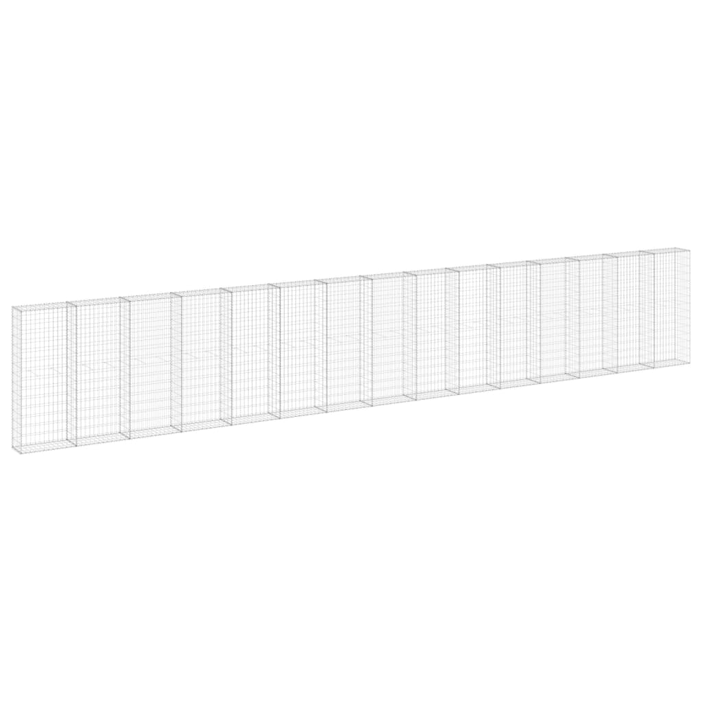 vidaXL Perete gabion cu capace, 900 x 30 x 150 cm, oțel galvanizat vidaXL Perete gabion cu capace, 900 x 30 x 150 cm, oțel galvanizat