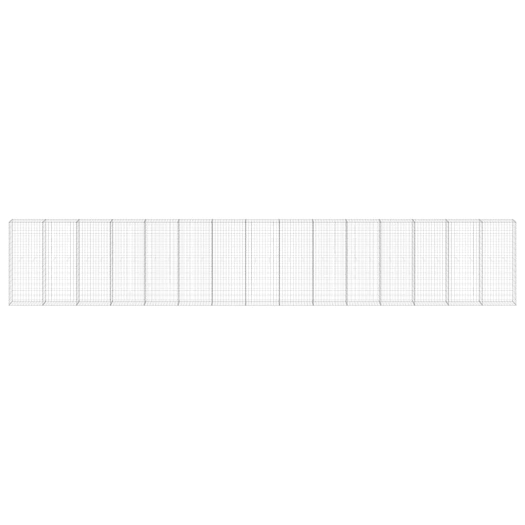 vidaXL Perete gabion cu capace, 900 x 30 x 150 cm, oțel galvanizat vidaXL Perete gabion cu capace, 900 x 30 x 150 cm, oțel galvanizat