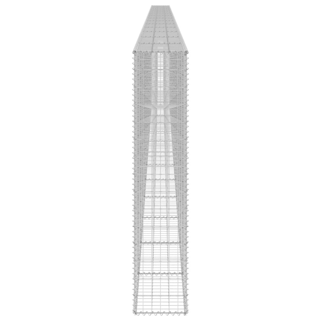 vidaXL Perete gabion cu capace, 900 x 30 x 150 cm, oțel galvanizat vidaXL Perete gabion cu capace, 900 x 30 x 150 cm, oțel galvanizat