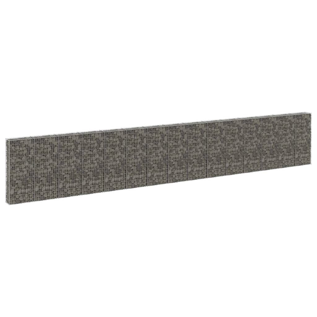 vidaXL Perete gabion cu capace, 900 x 30 x 150 cm, oțel galvanizat vidaXL Perete gabion cu capace, 900 x 30 x 150 cm, oțel galvanizat