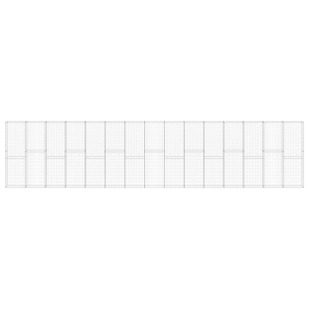 vidaXL Perete gabion cu capace, 900 x 30 x 200 cm, oțel galvanizat vidaXL Perete gabion cu capace, 900 x 30 x 200 cm, oțel galvanizat