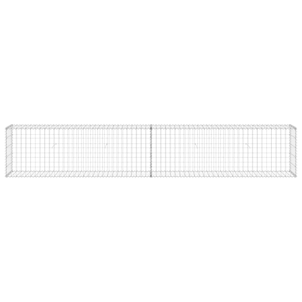 vidaXL Perete gabion cu capace, 300 x 30 x 50 cm, oțel galvanizat