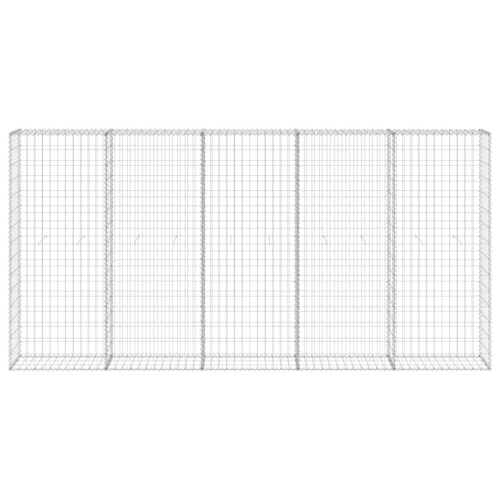 vidaXL Perete gabion cu capace, 300 x 30 x 150 cm, oțel galvanizat vidaXL Perete gabion cu capace, 300 x 30 x 150 cm, oțel galvanizat
