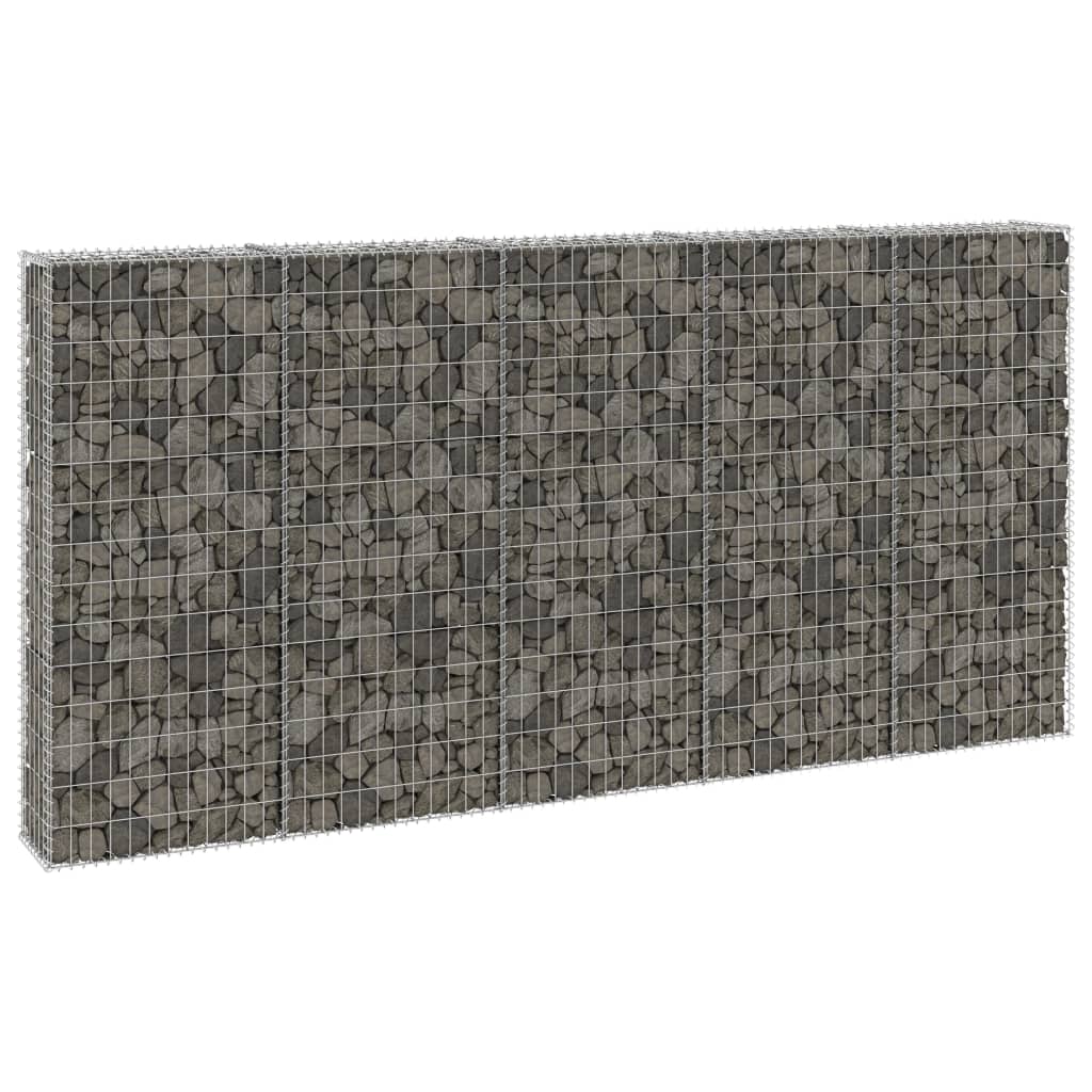 vidaXL Perete gabion cu capace, 300 x 30 x 150 cm, oțel galvanizat vidaXL Perete gabion cu capace, 300 x 30 x 150 cm, oțel galvanizat