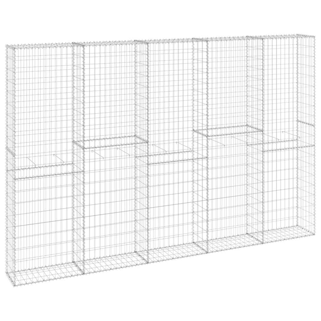 vidaXL Perete gabion cu capace, 300 x 30 x 200 cm, oțel galvanizat vidaXL Perete gabion cu capace, 300 x 30 x 200 cm, oțel galvanizat