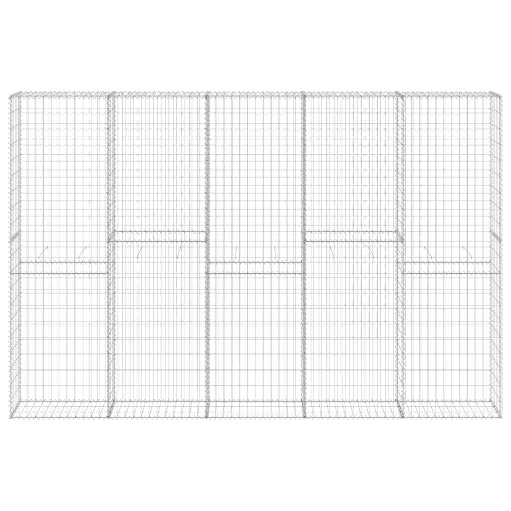 vidaXL Perete gabion cu capace, 300 x 30 x 200 cm, oțel galvanizat vidaXL Perete gabion cu capace, 300 x 30 x 200 cm, oțel galvanizat