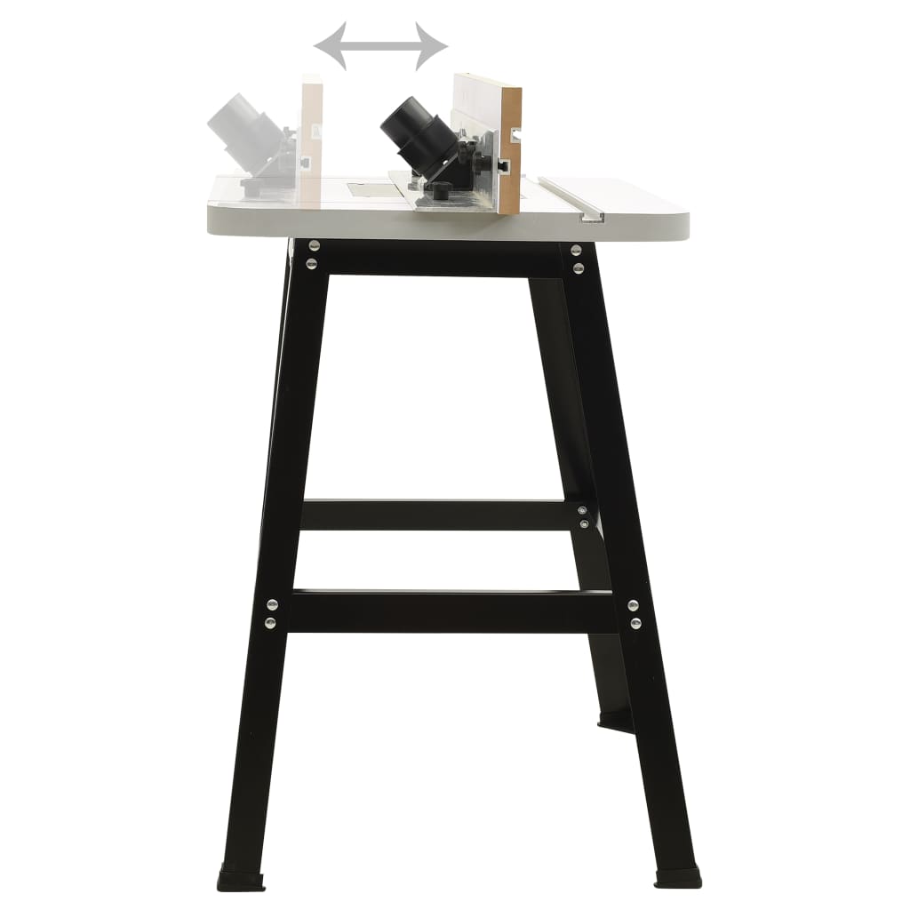 vidaXL Masă router, 81x61x88 cm, oțel si MDF