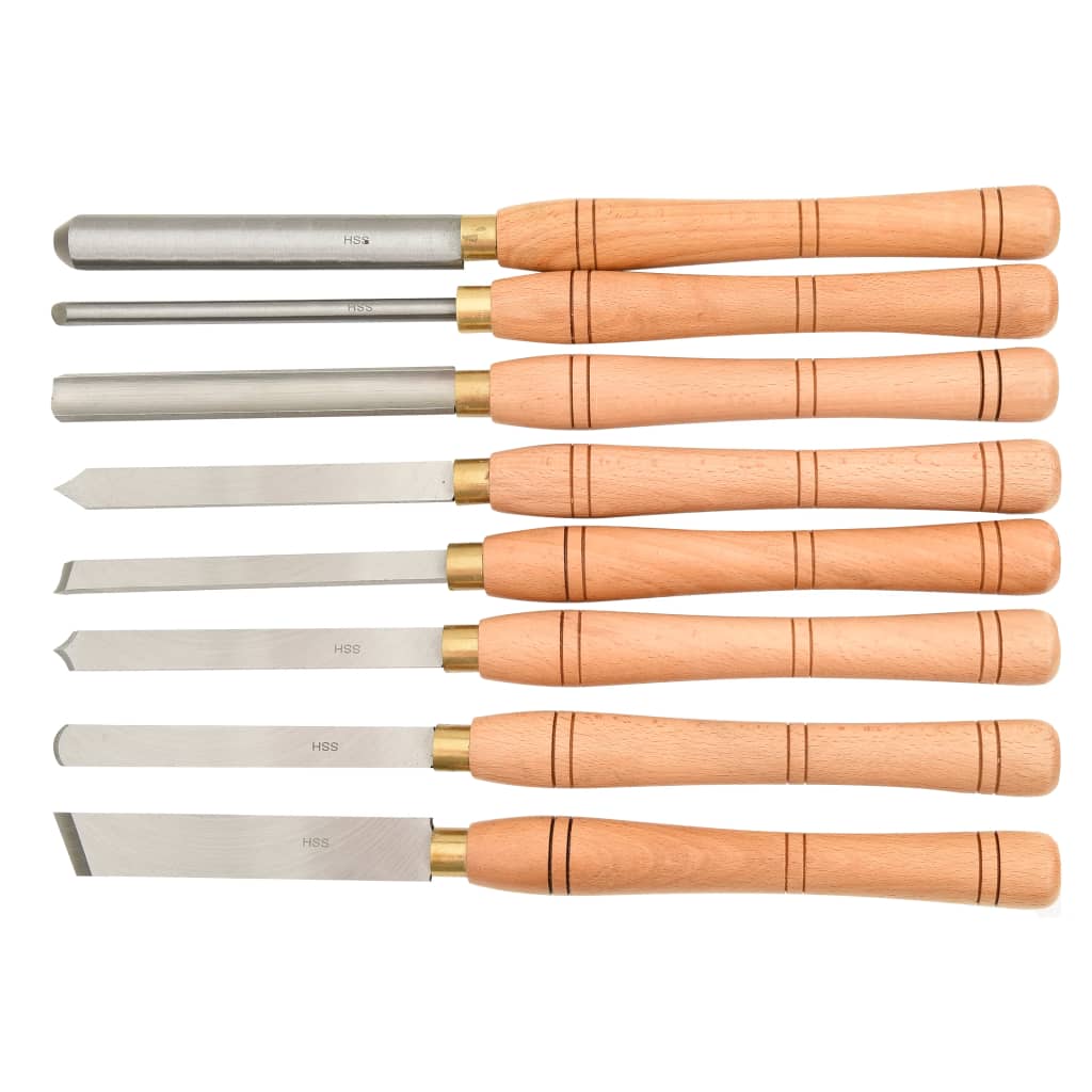 vidaXL Set de unelte de strunjire, 8 piese, HSS vidaXL Set de unelte de strunjire, 8 piese, HSS