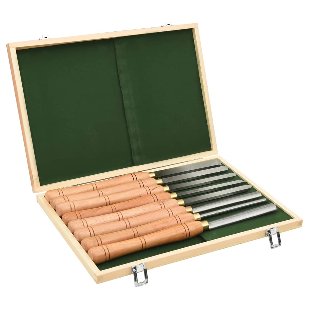 vidaXL Set de unelte de strunjire, 8 piese, HSS vidaXL Set de unelte de strunjire, 8 piese, HSS