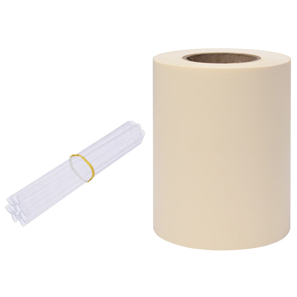 vidaXL Panou de intimitate grădină, crem, 35 x 0,19 m, PVC vidaXL Panou de intimitate grădină, crem, 35 x 0,19 m, PVC