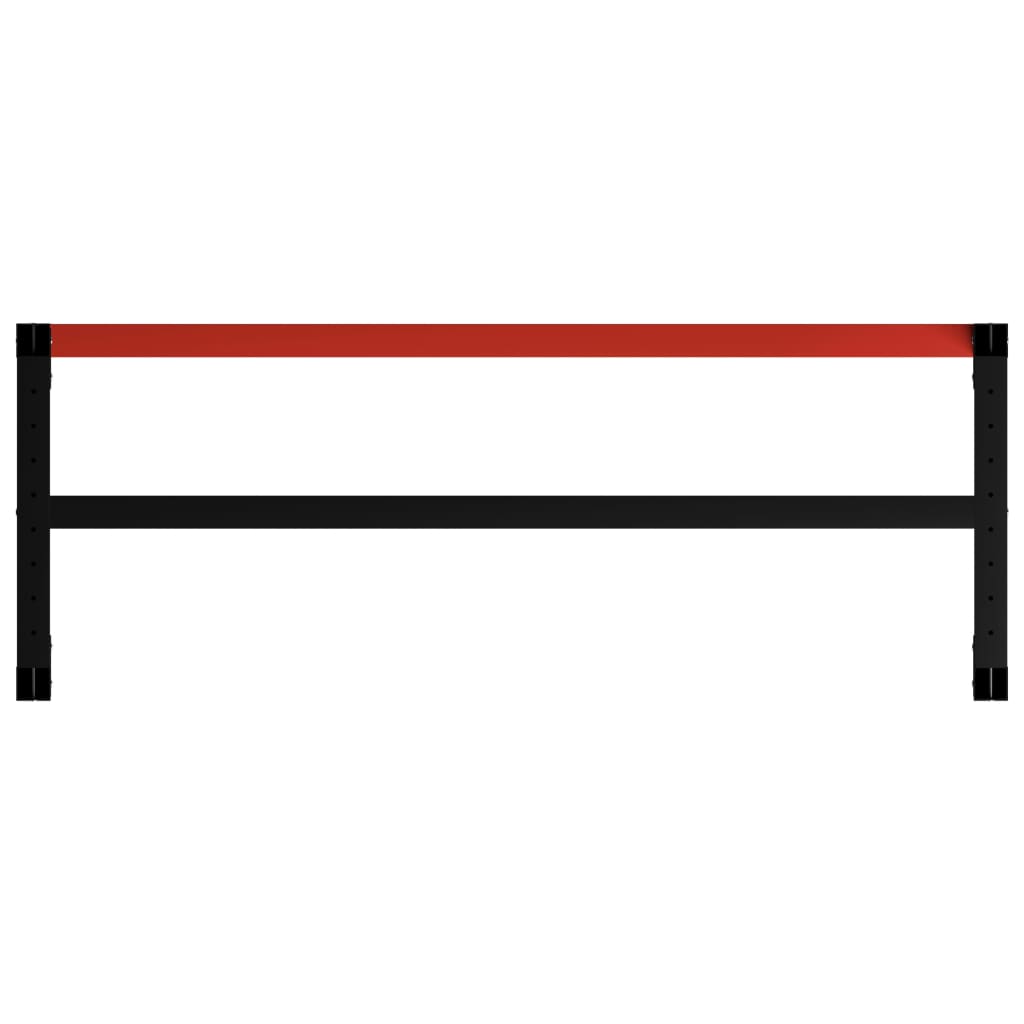vidaXL Cadru metalic banc de lucru, 150x57x79 cm, negru și roșu vidaXL Cadru metalic banc de lucru, 150x57x79 cm, negru și roșu