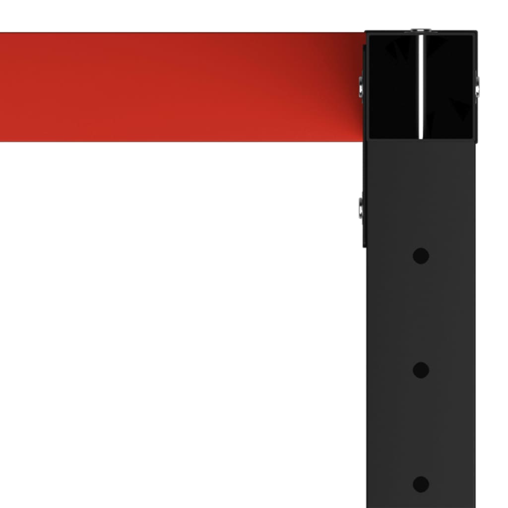 vidaXL Cadru metalic banc de lucru, 150x57x79 cm, negru și roșu vidaXL Cadru metalic banc de lucru, 150x57x79 cm, negru și roșu
